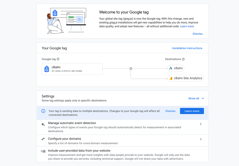 Easily access your Google tag settings in Google Ads and Analytics